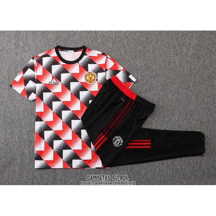 Chandal del Manchester United Manga Corta 2022/2023 Negro y Rojo